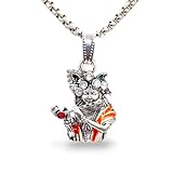 Samyuktha - Cadena de plata con colgante de dios del Señor Krishna para hombres y mujeres, cadena de acero inoxidable para niños, elegante cadena religiosa de regalo (paquete de 1)