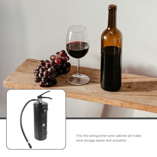 Armoire à vin en métal noir robuste avec grande capacité de rangement
