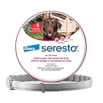 Coleira Antipulgas e Carrapatos Bayer Seresto para Cães acima de 8kg - Unidade