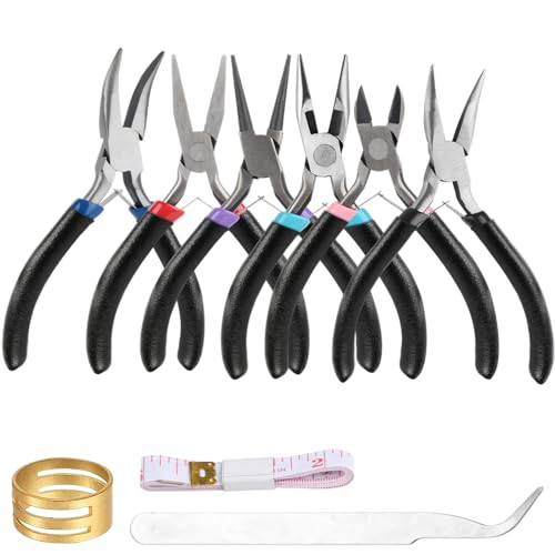 6 Stück Schmuckzangen Set,Schmuck Rundzange für Schmuckherstellung Werkzeug – Ansicht 1