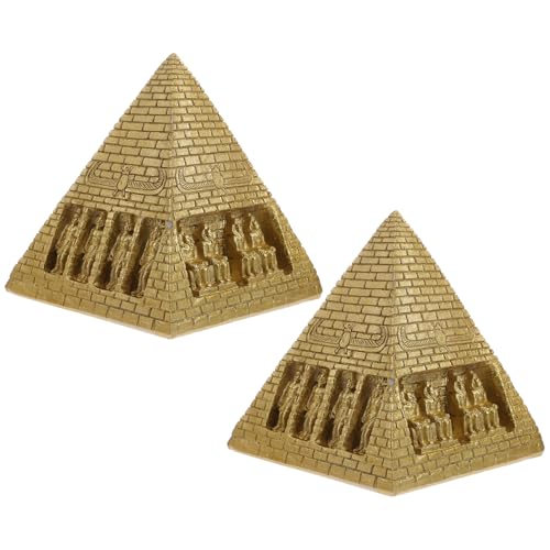 UTHCLO 2 Stück Teiliges Resin Pyramidendekor Lebendige Pyramidenfigur...