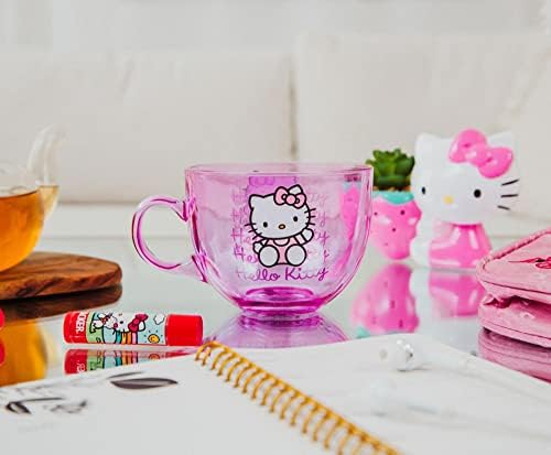 Silver Buffalo Sanrio Hello Kitty, Glass Coffee Mug, 16oz image 4