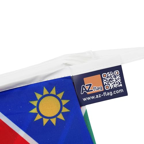 Image of AZ FLAG Namibia 6 meters BUNTING Flag 20 flags 9'' x 6'' - Namibian STRING flags 15 x 21 cm