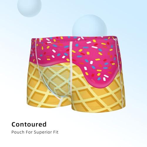 Boys' Cotton Boxer Brief Soft Underwear-Red Ice Cream4