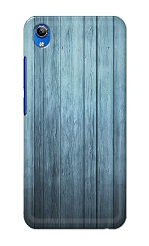 Image of Printed Hard Back Cover Case for Vivo Y91i | Vivo Y90 | Vivo Y91C Back Cover (Wooden Blue) -1302