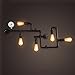 Produktbild Weinlese 5 Köpfe Wasser-Rohr-Wand-Licht Edison Weinlese-Rohr-Wand-dekorative Befestigungen Beleuchtung-Leuchte industrielle Metall-Loft-antike Wand-Lampe 90 * 36cm