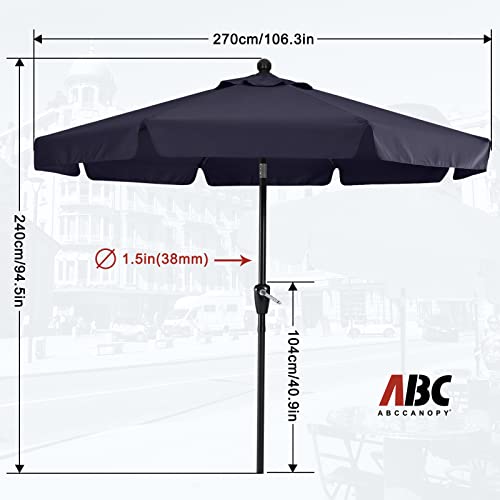 Image of ABCCANOPY Premium Patio Umbrellas 9' Dark Blue