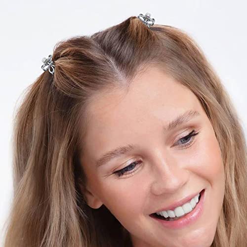 Yission 12Pcs Small Flower Hair Clips For Women Girls Cute Hair Barrettes Metal Hair Claw Clips Tiny Flower Hair Clips For Thin Thick Hair Mini Gold Silver Flower Claw Clips Hair Accessories For Women Girls #TOP1