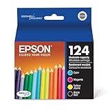 EPSON 124 DURABrite Ultra Ink Black & Color Cartridge Combo Pack For Stylus NX-125 127, 130, 230, 330, 420, 430, WorkForce WF-320, 323, 325, 435
