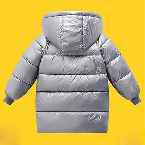 Boys Girls Autumn Winter Long Hooded Down Jacket Kids Warm Puffer Down Coat Overcoat Children Lightweight Padded2