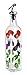 Grant Howard Whimsical Veggies Glass Hand Painted Oil and Vinegar Cruet, 16 oz, Multicolor