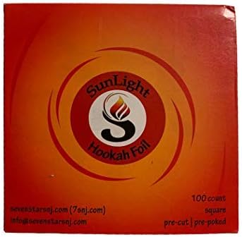 Hookah Square Foil | Pre-Poked Foil | 100 Heavy Duty Long Lasting Sheets | Premium Quality Thick Foil