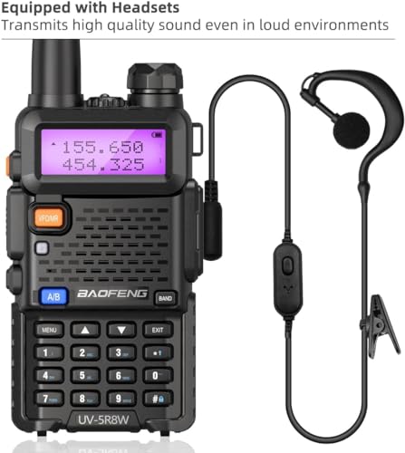 Baofeng Uv-5R 8W Ham Radio Long Range Uv5R Dual Band Handheld Two Way Radio Walkie Talkies With 1800Mah Li-Ion Battery And Earpiece For Hunting Survival Gear thumb #4