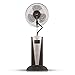 MaxxHome Ventilateur sur MaxxHome FT40 Ventilateur Brumisateur sur Roulettes - Oscillant Silencieux 80 W - 3 Vitesses – Minuterie 8h – Silencieux (20dB) – avec Télécommande - Noir