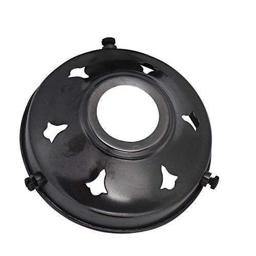 ElekTek Glass Lamp Shade Gallery Fitting for B22 Shade Ring Bulb Holders 3.25 Inch - Bronze