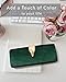 Before & Ever Evening Clutch - Long Emerald Green Purses for Women Wedding - Clutch Handbags Formal Crossbody Bag