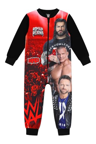 WWE Boys World Wrestling Entertainment - Tutina in pile per bambini, Rosso, 10-11 Years