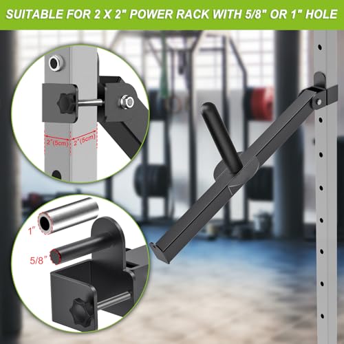 Image of Kipika Power Rack Attachment for 5 /8 inch & 1 inch Holes - Heavy Duty Home Gym Equipment for 2x2 or 3x3 Squat Rack, Adjustable and Easy to Install