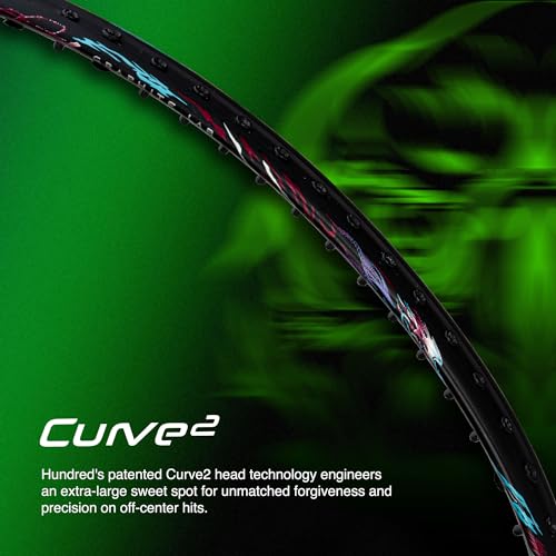 Hundred Predator 79 Extra Strong Japan Made Graphite Strung Badminton Racket with Full Racket Cover | 79 Grams (5U) | Maximum Tension : ≤38lbs 4 41Upwd mwKL