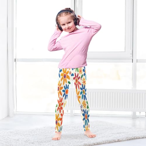 Bolaz Toddler Girls Leggings Printed Yoga Pants Leggings Green Red Flower for Kids4