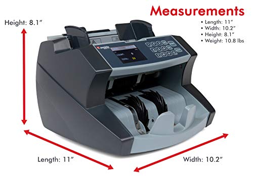 Cassida 6600 Money Counter UV Counterfeit Detection Bill Counter Mixed Denomination Machine Business Grade Currency Counter - Thumbnail 5