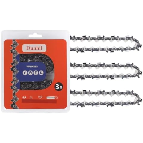 Dunhil 3 pack 16 inch 3/8" 050'' 55 Drive Links Chainsaw Chains S55 for Stihl MS170, for Poulan PLN3516F, S55, T55 TB3516 Electric TB4516CC Electric Cover