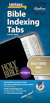 Misc. Bible Tab-Catholic-Mini: Mini Gold-Edged Catholic Bible Tabs Book