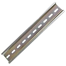 TEN-HIGH DIN Rail 500mm/19.69inch Slotted Design Steel Rail for DIN Rail Terminal Series Contactor Distribution Cabinet,Quantity 2pcsWidth 35mm, Thickness 0.8mm