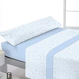  Reig Marti Juego DE SÁBANAS CORALINA, Modelo: AFAR, Color: Azul, para Cama DE 90cm.
