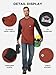 VANDISI FR Flame Resistant Shirts 5.5oz Lightweight Cotton Two Tone & Henley Shirts for Men Long Sleeve Pre-Washed Fire Retardant Maroon-Black