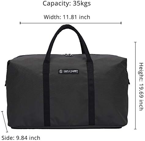 Simplecarry Duffle Bag Overnight Weekender Bag for Women Travel Luggage Bag Waterproof Travel Clothes Bag Ideal Workout Gym Bag and Soccer Duffle Bag For Men Women Boys and Girl (Dark Grey) 6 Simplecarry Duffle Bag Overnight Weekender Bag for Women Travel Luggage Bag Waterproof Travel Clothes Bag Ideal Workout Gym Bag and Soccer Duffle Bag For Men Women Boys and Girl (Dark Grey)