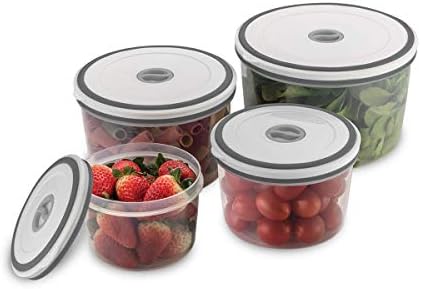 Electrolux - Kit Potes de Plástico Hermético, Redondo, Transparen...
