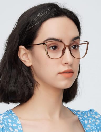 Image of GUDVUE Blue Light Blocking Glasses for Woman /Women Metal Lightweight | Computer Glasses Woman with Clear Lens and Anti Glare, Reduce Digital Eye Strain