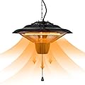 1500W Hanging Patio Heater for Outdoor,Ceiling Mounted Heater for Balcony, 3s Fast Heating Infrared Heater for Gazebo, Living Room, and Courtyard,Overheat Protection, IP23 Waterproof