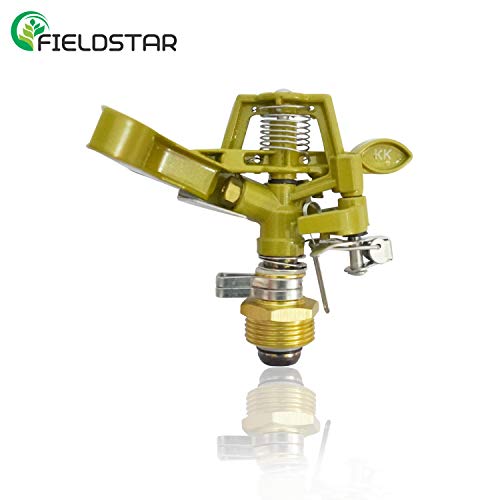 Image of FIELDSTAR Brass Impact Drive Sprinkler Garden Watering Irrigation Sprayer Head (Paint Coated)