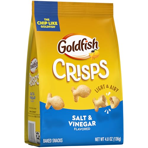 Goldfish Crisps Salt & Vinegar Baked Chip Crackers, 4.8 Oz Bag - image 7