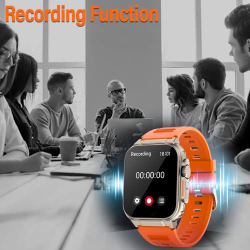 Filiekeu 𝑭𝒊𝒕𝒏𝒆𝒔𝒔 𝑺𝒎𝒂𝒓𝒕 𝑾𝒂𝒕𝒄𝒉 Men Bluetooth Blood Oxygen Monitor 110 Sports Smart Watch 2.0" Screen 600Mah Battery Waterproof Smartwatch Men Titanium Gold For Android Ios #TOP2