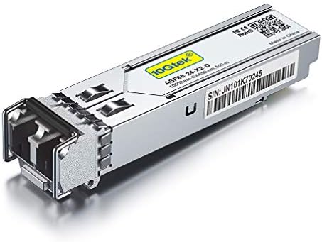 1G SFP LX LC Singlemode Module - 1000Base-LX Mini-Gbic Transceiver Compatible for Cisco GLC-LH-SMD, Meraki MA-SFP-1GB-LX10, Ubiquiti UF-SM-1G, Mikrotik, Netgear, D-Link, TP-Link, Zyxel, Open Switch