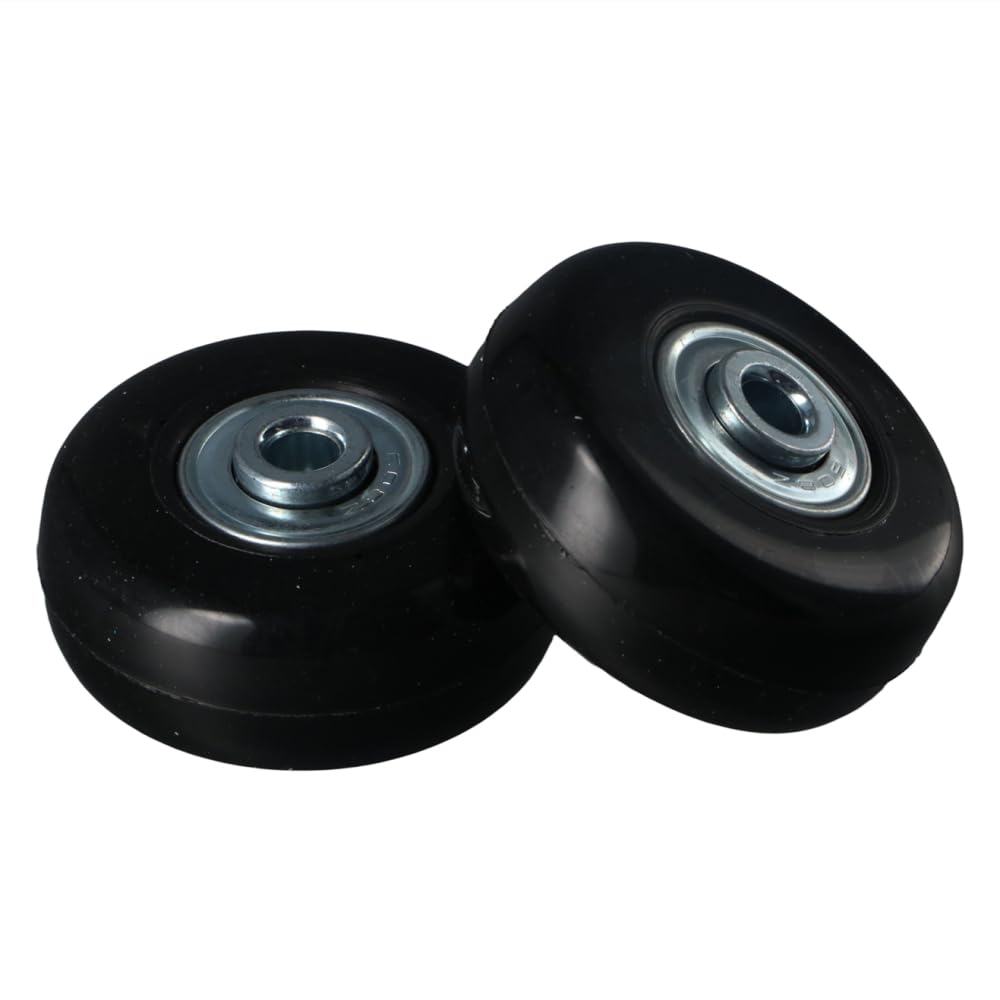 2Pcs Black Suitcase Luggage Wheels Replacement Kit, 45mm18mm Axles Inline Outdoor Skate Replacement Wheels