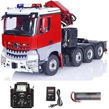 LESU wheelfun 1/14 RC Hydraulic Crane Trucks 8X8 RC Tractor Truck Cars Model 2-Speed Gearbox Light Sound Front Hook PL18EV Radio