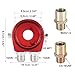 X AUTOHAUX Universal Car Aluminum Alloy Oil Filter Cooler Sandwich Thread Plate Adapter Oil Cooler Kit Red M20x1.5 1/8 NPT