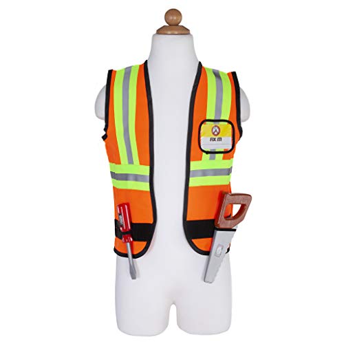 Great Pretenders Careers-Construction Worker Set with Accessories in Garment Bag Size 5-6 Dress-Up Play