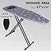 veiox Ironing Board Full Size, Metal Construction Iron Board with Extra Thick Heavy Duty Padded Cover, Stable Structure, Anti-Skid Feet (47x16)