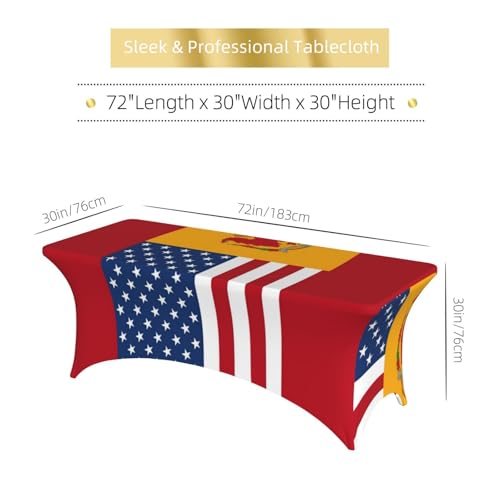 Nappe élasthanne 1,8m drapeau américain espagnol extensible