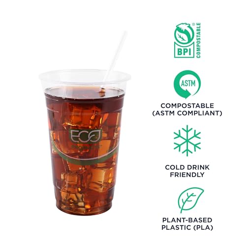 Pitillos desechables compostables PLA, 7.75 pulgadas, caja 400 miniatura 3