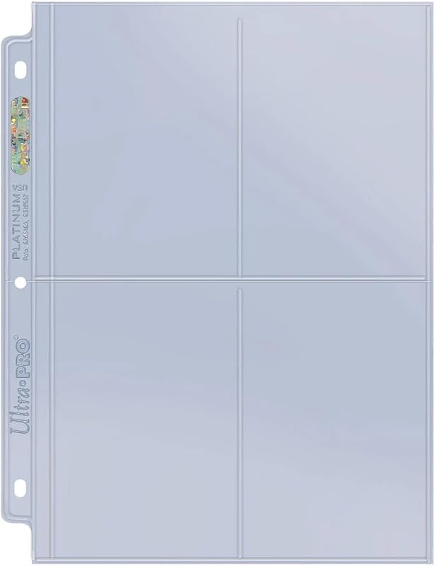 4-Pocket Platinum Page with 3-1/2" X 5-1/4" Pockets 100 ct.