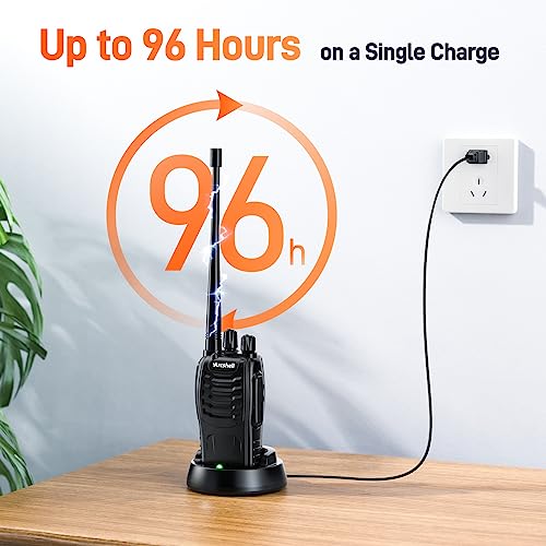 Rechargeable Long Range Two-Way Radios with Earpiece 6 Pack Arcshell AR-5 Walkie Talkies Li-ion Battery and Charger Included - Image 6