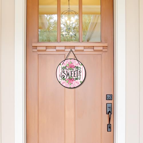 Image of EXPLEASIA Home Sweet Home Decorative Wall Hanging Wooden Art Decoration Item For HomeOfficeLiving RoomGift Items (Pink)