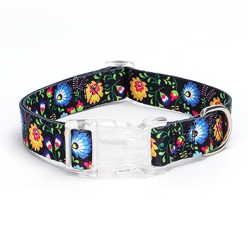 haoyueer Dog Collar for Small Medium Large Dogs Adjustable Soft Puppy Cats Collars Multicolor Patterns Collars for Dogs Girl Boy Puppy Walking Running Training (XS