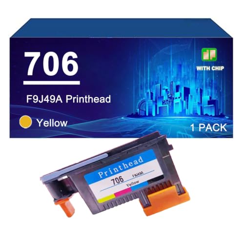 Cabezal F9J49A 706 amarillo soluciona líneas borrosas en HP D5800